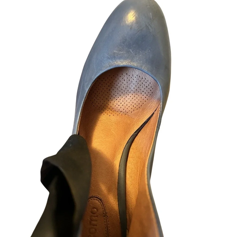 Corso Como Women's Leather Dodie Bow Tie Wedge Shoes Size‎ 7,5 Blue Comfortable